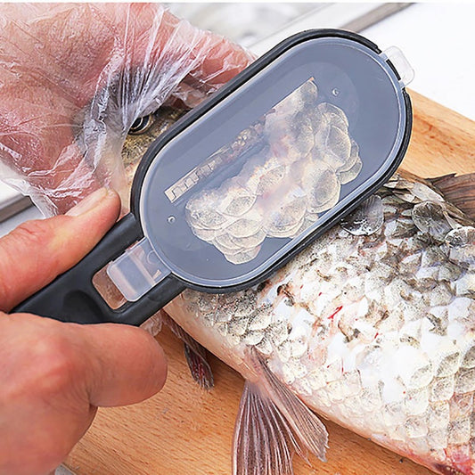 Fish Scale Remover ScraperHome Harmony Essentials1Kitchen & Bar Essentials

Specifications:

Made of ABS and stainless steel material, safe and durable for use.
The blade is perfect for scraping fish scales faster and more convenient.
A hoFish Scale Remover Scraper