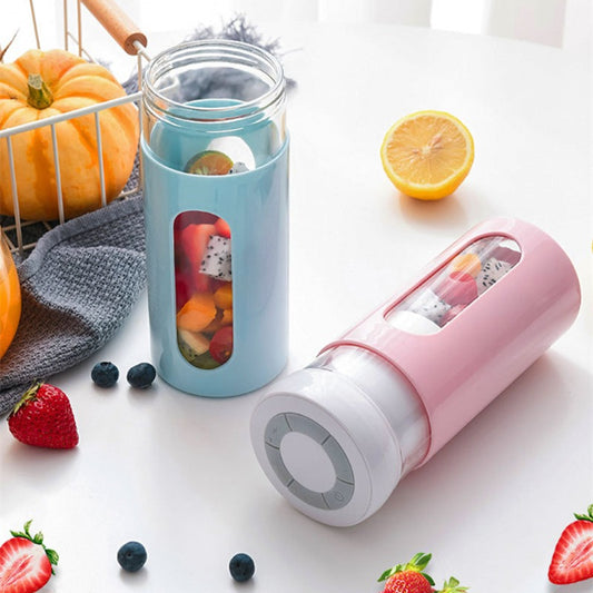Portable Mini Electric Fruit Juicer BlenderHome Harmony Essentials1Kitchen & Bar EssentialsOverview:A juicer cup made for sports, the glass material is healthier. One full charge lasts about 10 cups. USB charging, no trouble to charge at will. Double cup bPortable Mini Electric Fruit Juicer Blender
