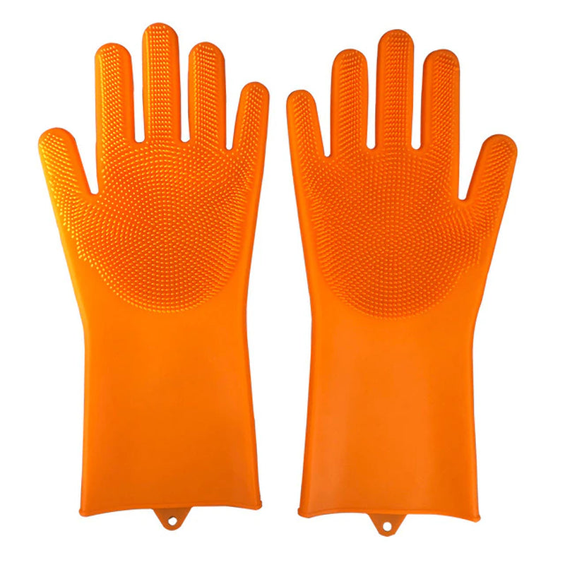 2Pcs Silicone/Pvc Cleaning Gloves Multifunction Silicone Dish Washing Gloves for Kitchen Household Silicone Washing