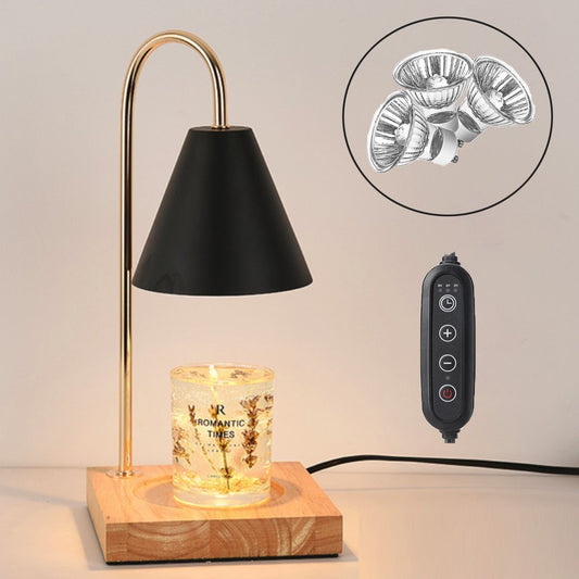 Candle Warmer Lamp, Dimmable Candle Warmer Lamp for Jar Candles, Electric Candle Warmer Lamp with Timer 2H/4H/8H Nightstand Lamp for Bedroom (3 Wax Warmer Bulbs)