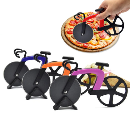 Kitchen Utensils Pizza Cutters Wheels Eco Friendly Stainless Steel Pizza Tools Creative Bicycle Design