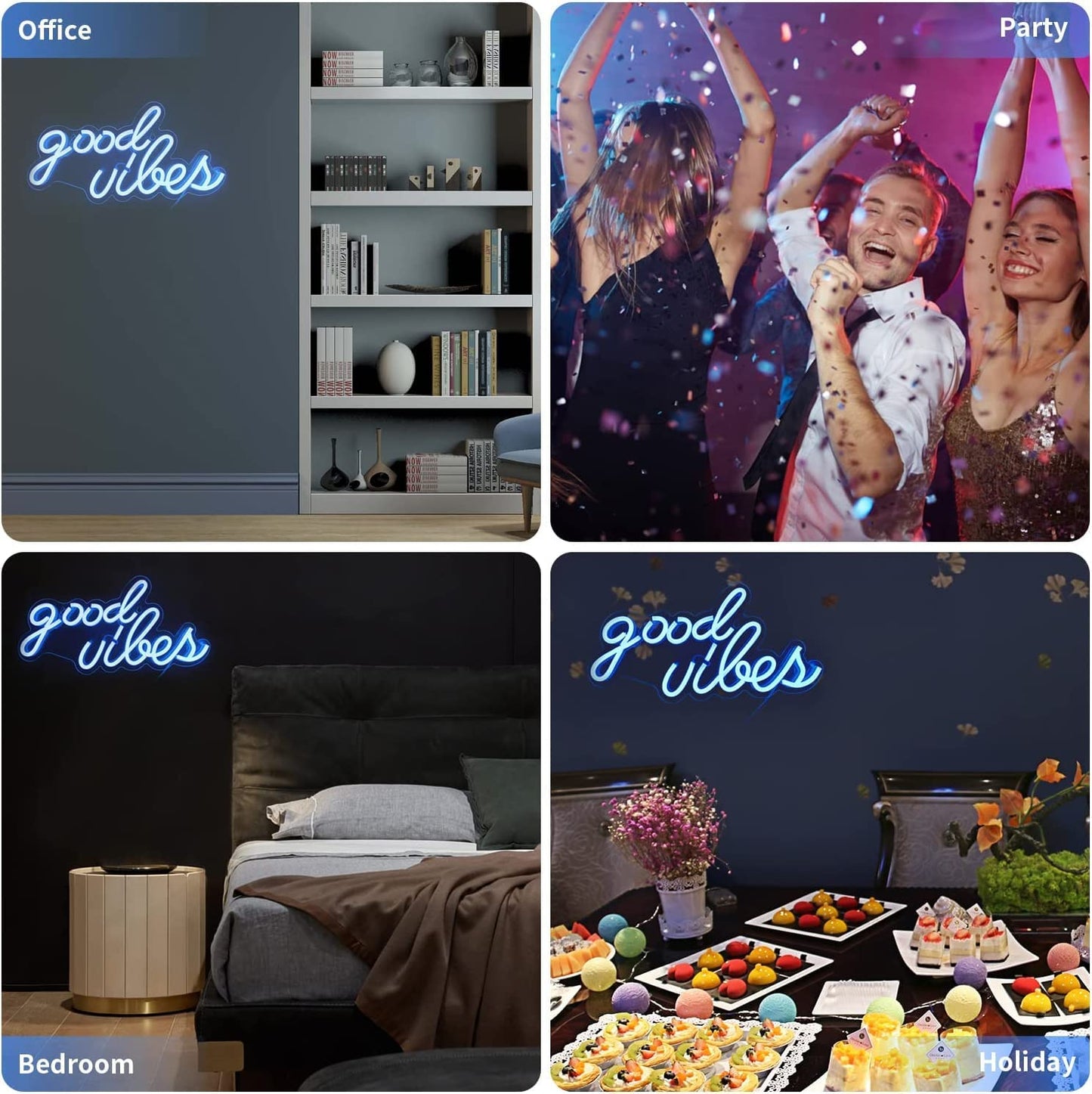 Good Vibes Neon SignHome Harmony EssentialsHome Harmony EssentialsHome Decor
✔️Light up your home: LED Neon signs for bedroom wall decor are bright. It energizes the mood, enhances the vibe, and electrifies a space with its warm, inviting glGood Vibes Neon Sign for Bedroom Wall Decor Powered by USB Neon Light,