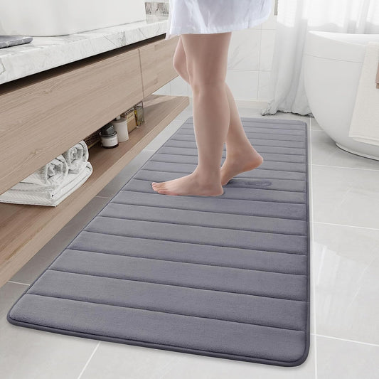 Memory Foam Bath Mat Rug, 70"Home Harmony EssentialsHome Harmony EssentialsHome Decor
SOFT &amp; COMFORTABLE: Bath mats are filled with high density polyurethane memory foam and the microfiber coral velvet outer material, super soft and cozy, skin-frMemory Foam Bath Mat Rug, 70" X 24", Ultra Soft and Non-Slip Bathroom 