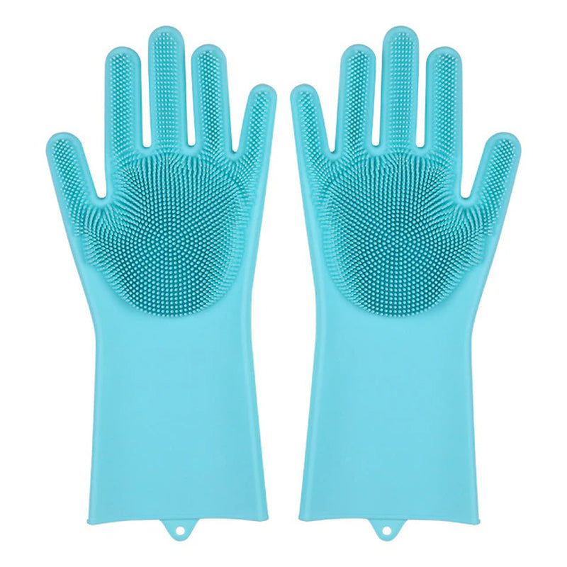 2Pcs Silicone/Pvc Cleaning Gloves Multifunction Silicone Dish Washing Gloves for Kitchen Household Silicone Washing