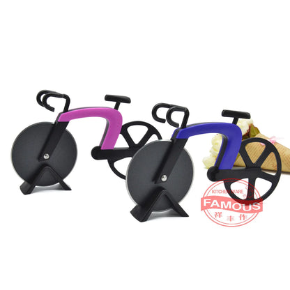 Kitchen Utensils Pizza Cutters Wheels Eco Friendly Stainless Steel Pizza Tools Creative Bicycle Design